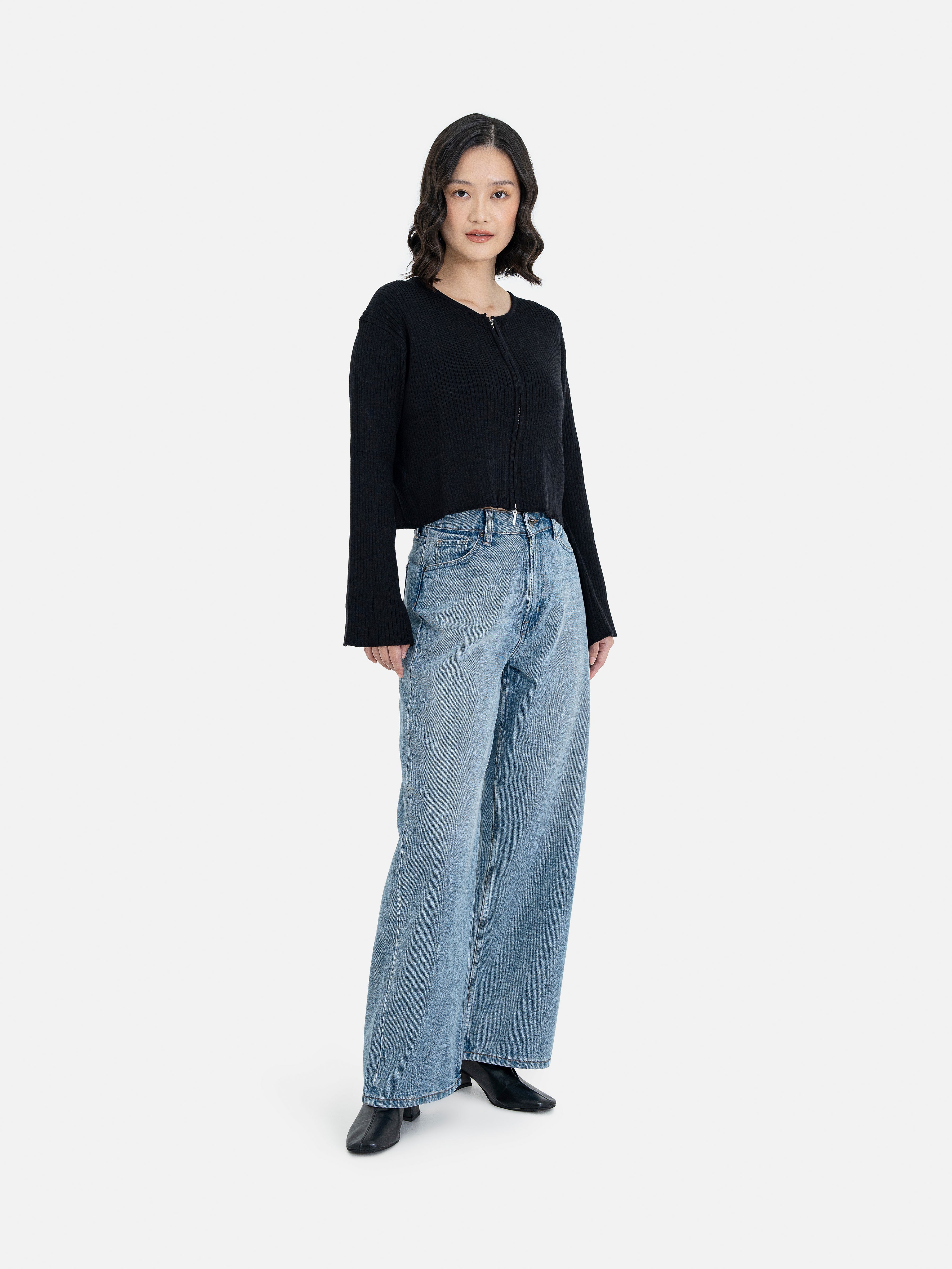 Honoka Double Zip Knit Cardigan