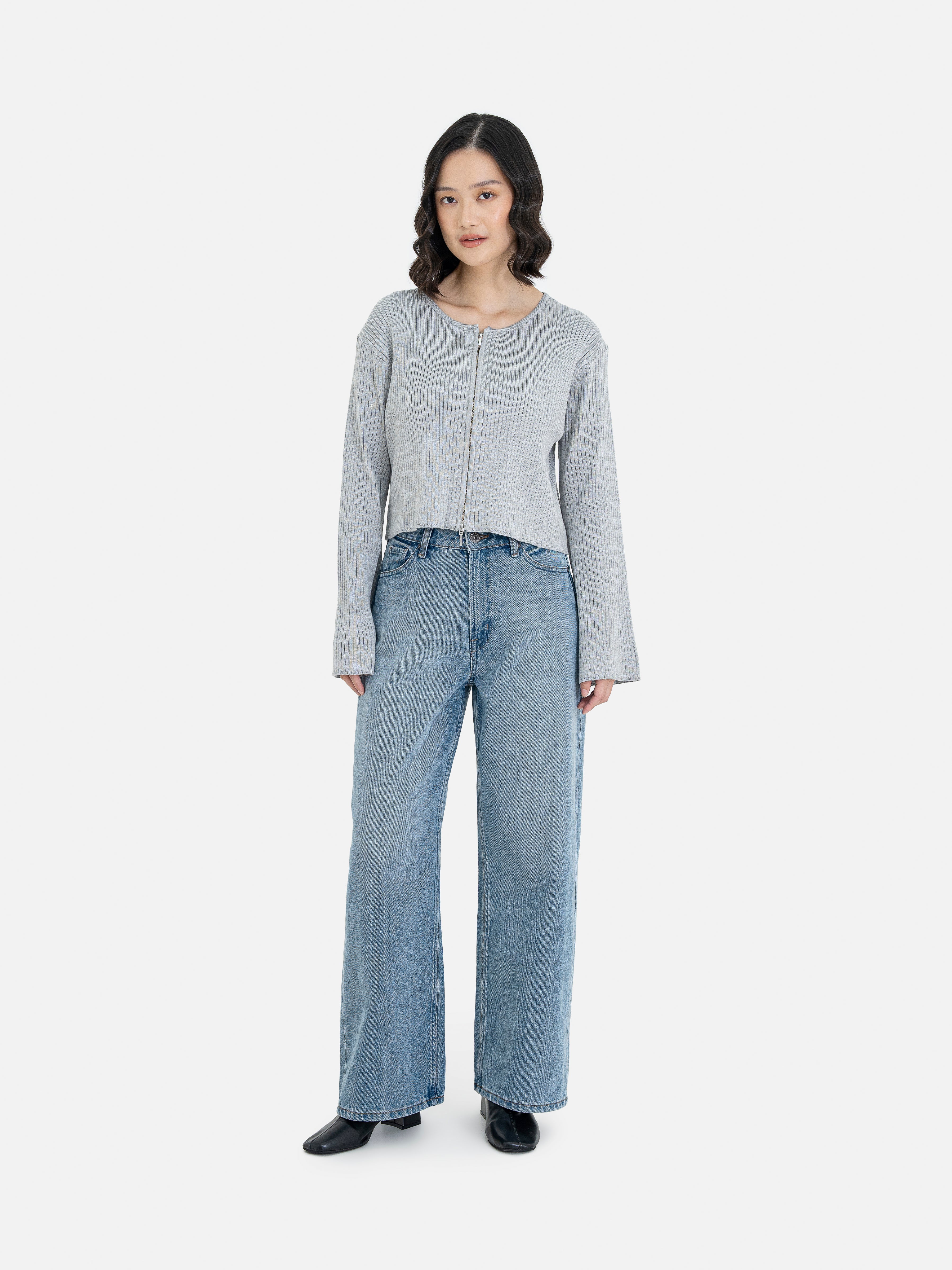 Honoka Double Zip Knit Cardigan