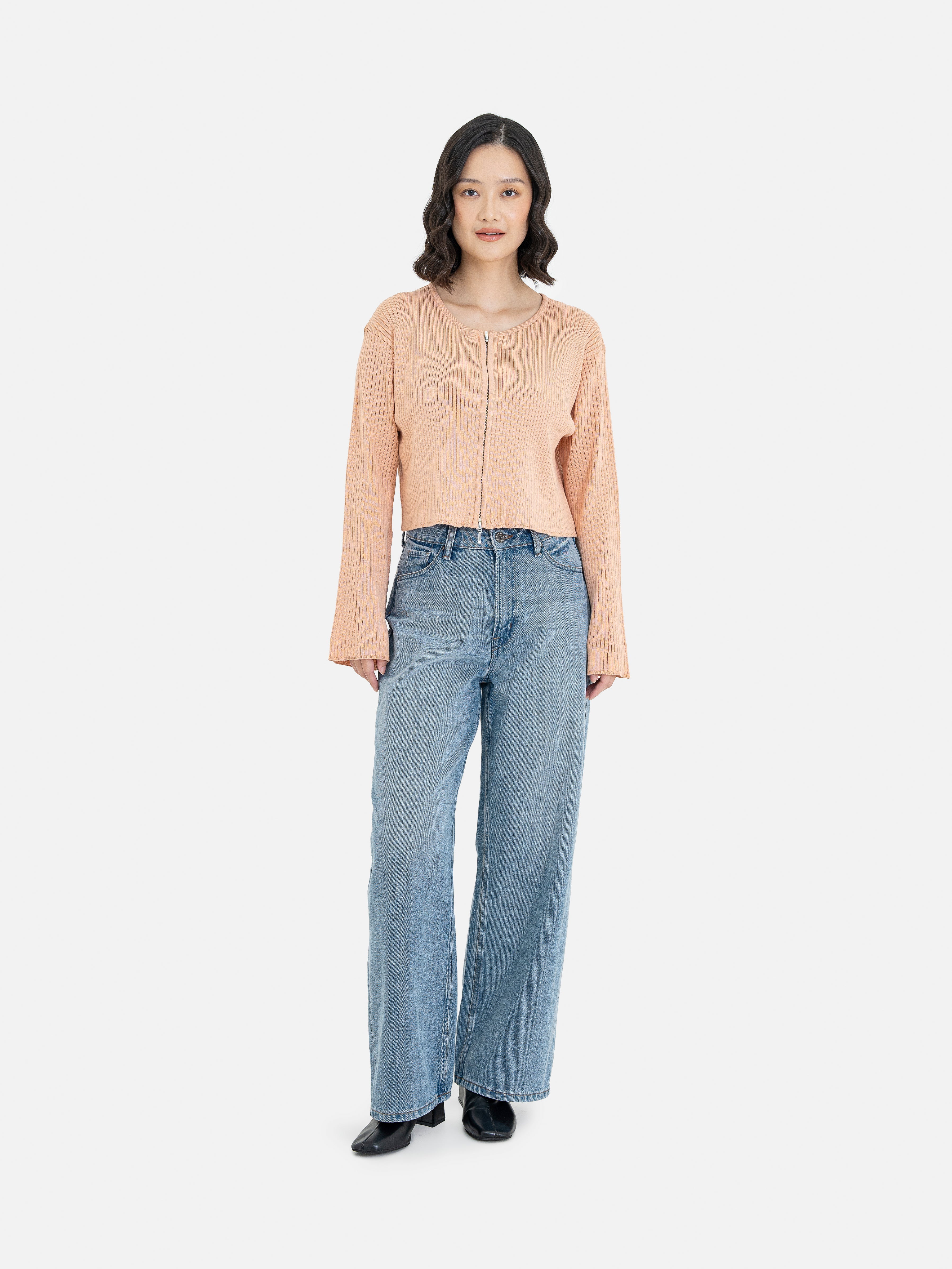 Honoka Double Zip Knit Cardigan