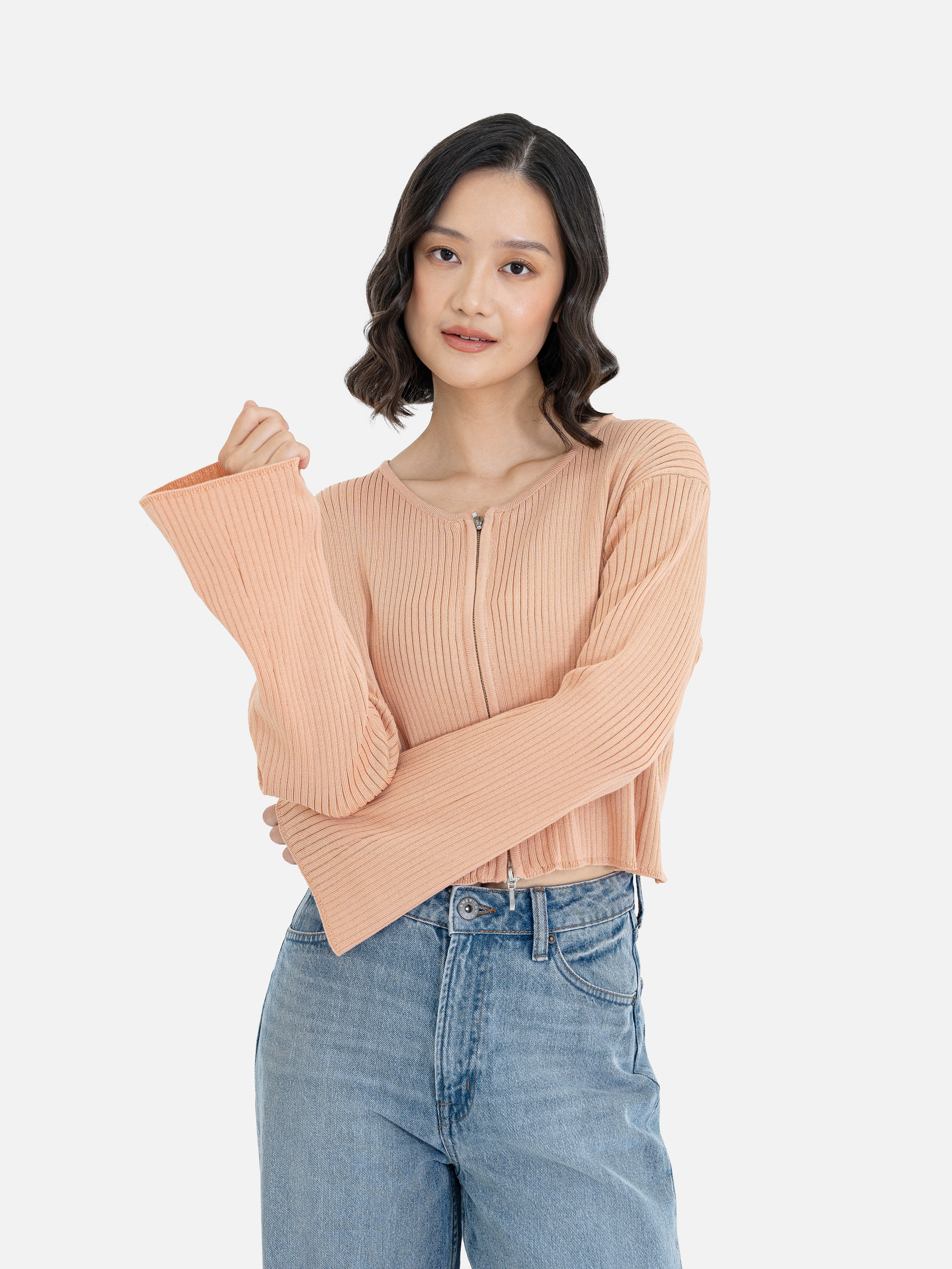Honoka Double Zip Knit Cardigan