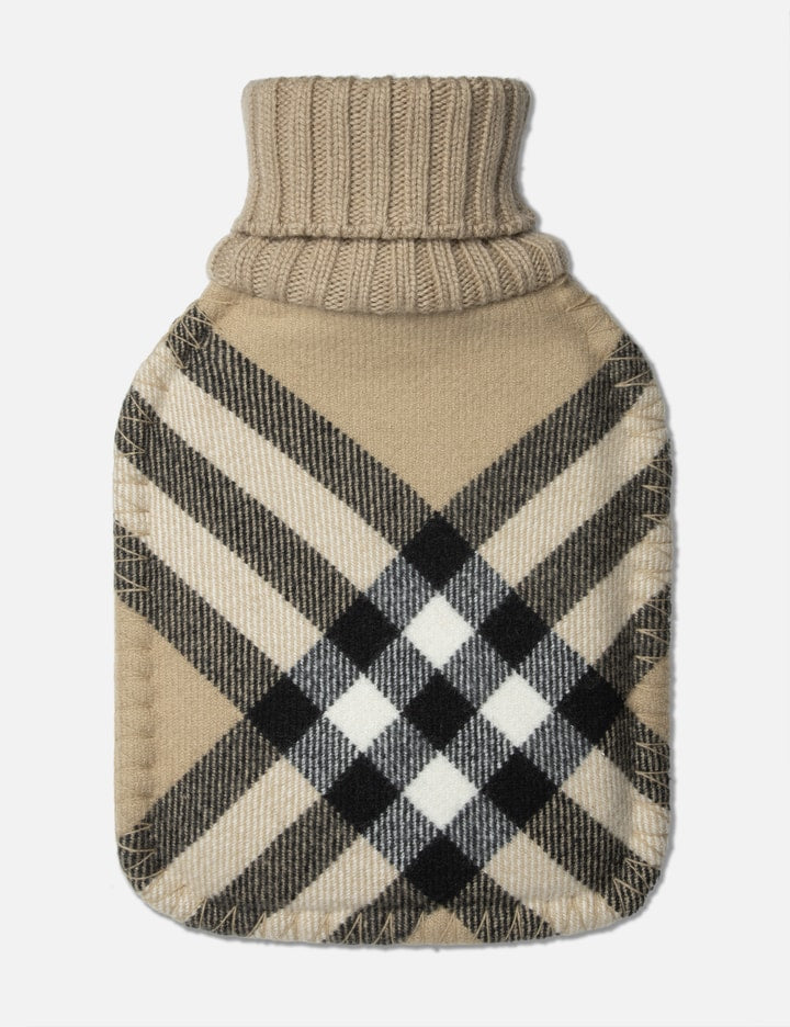 Check Cashmere Wool Hot Water Bottle