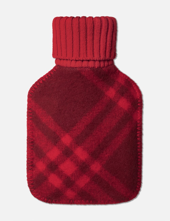 Check Wool Hot Water Bottle