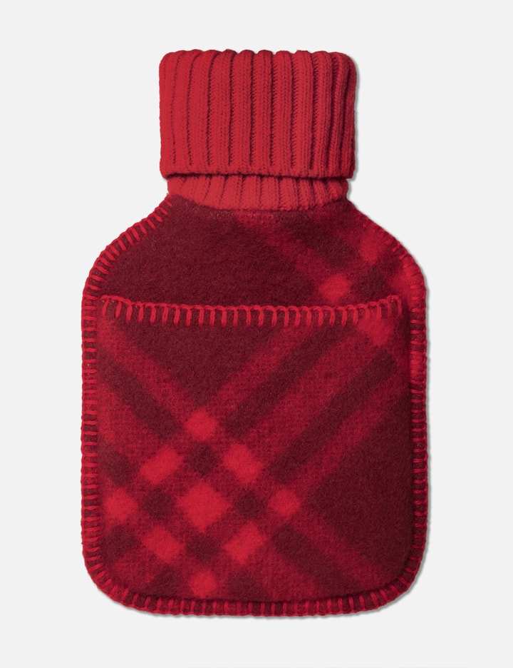 Check Wool Hot Water Bottle