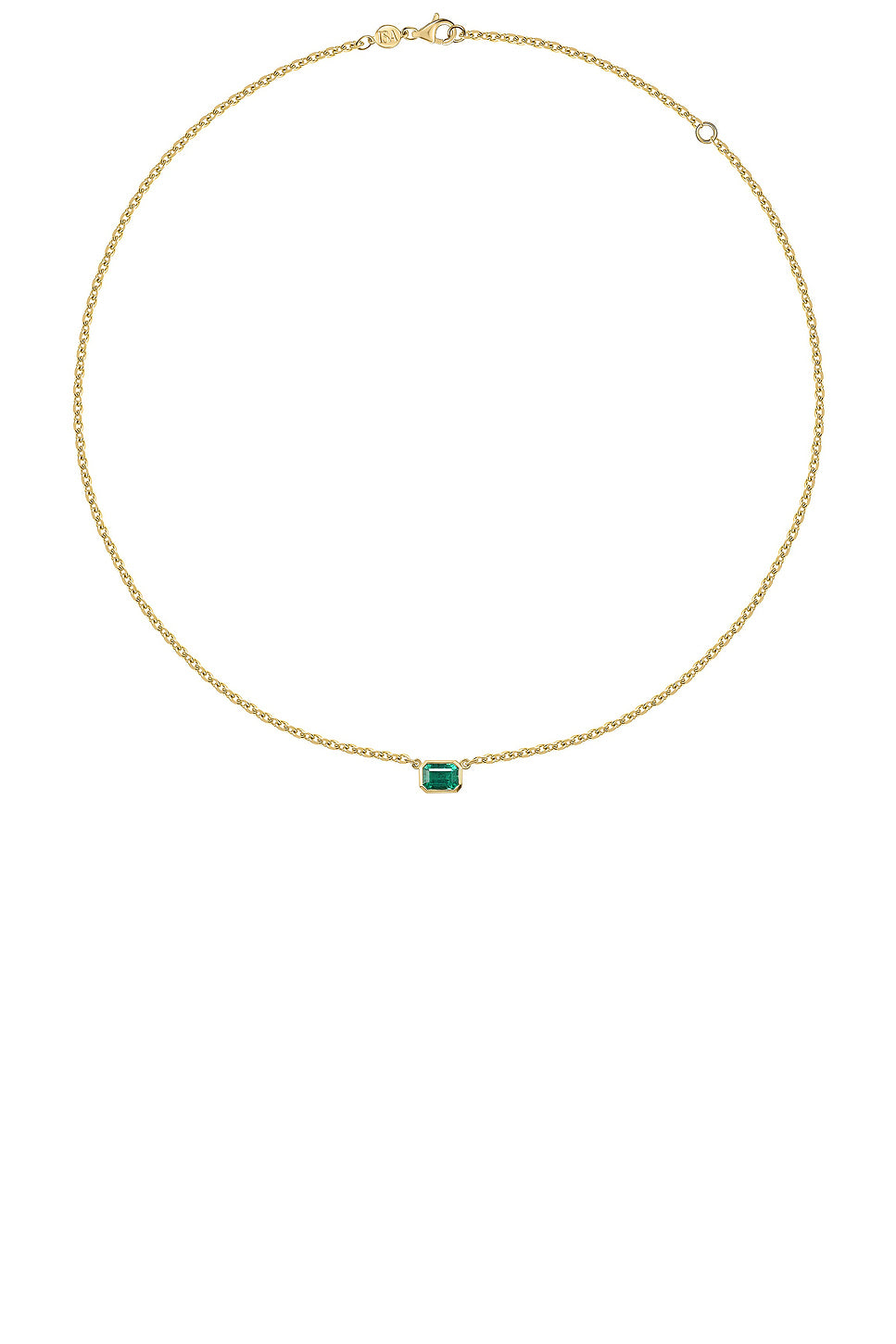 Emerald Bezel Necklace