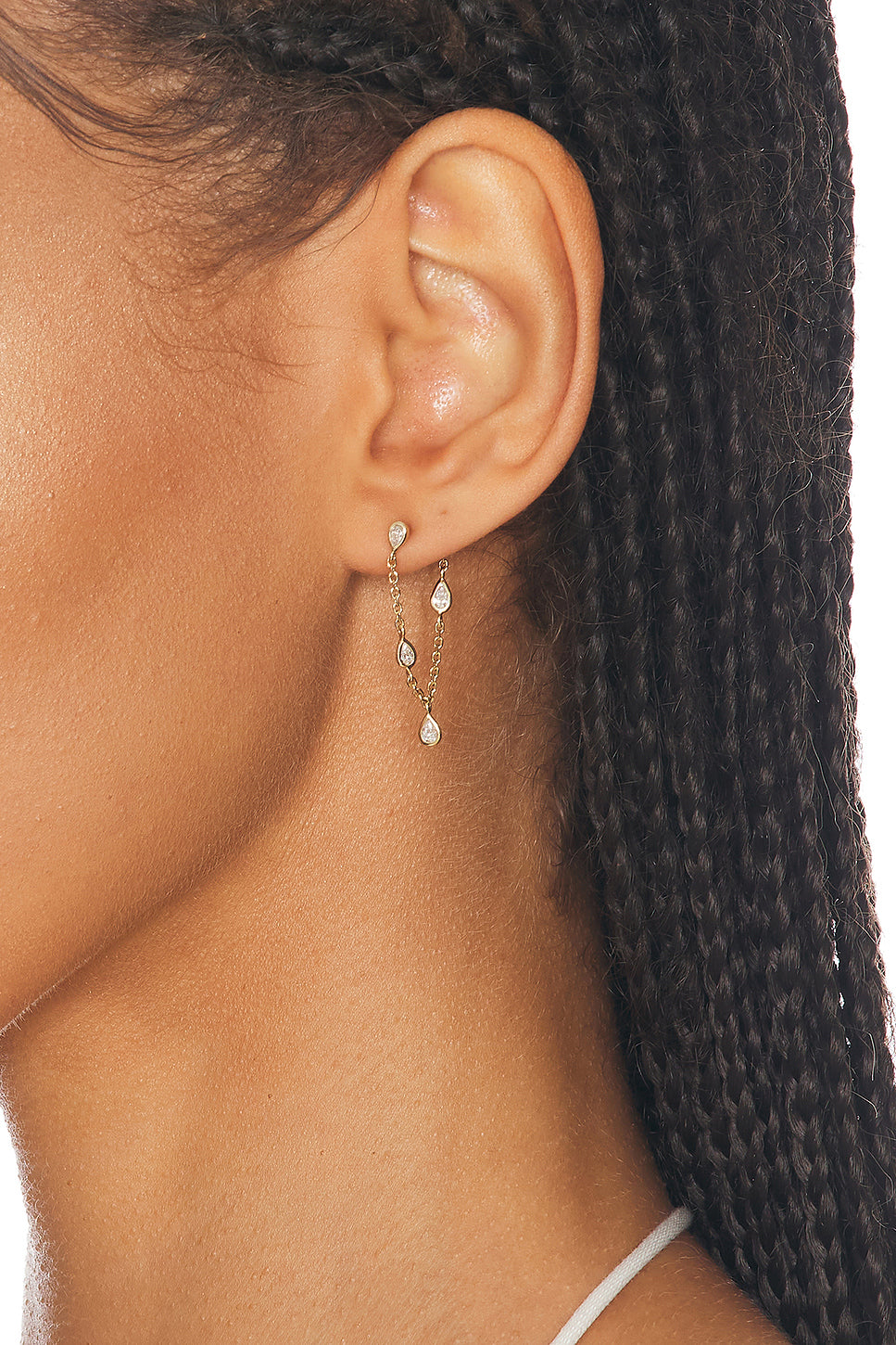 Teardrop Diamond Single Earring