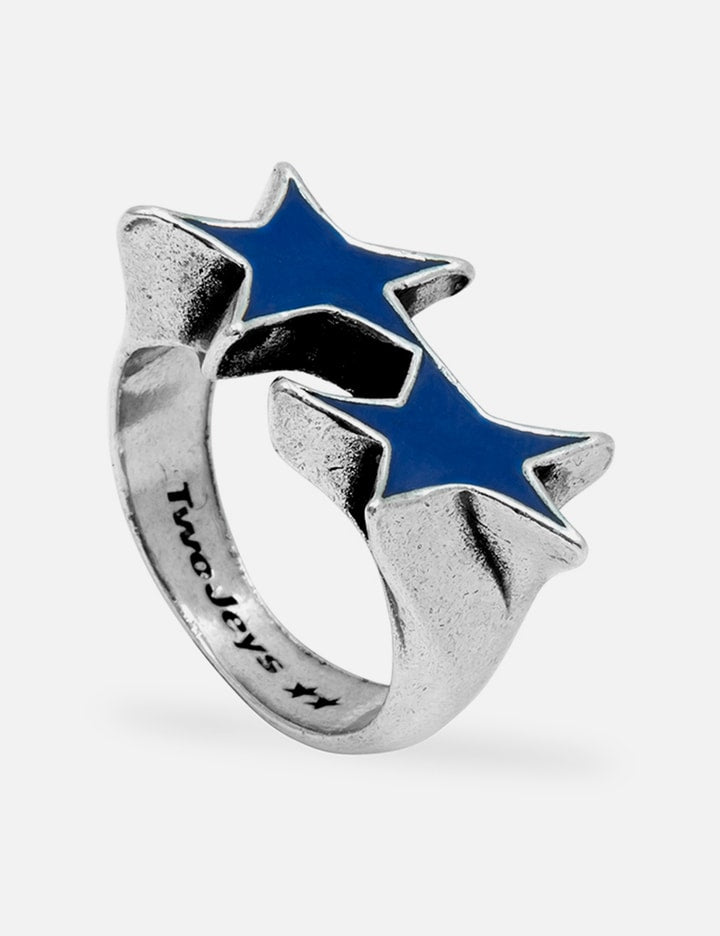 Icon Blue Enameled Single Ring