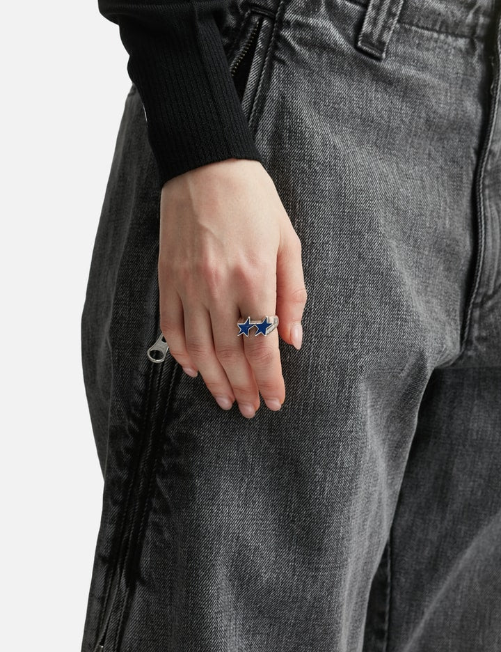 Icon Blue Enameled Single Ring