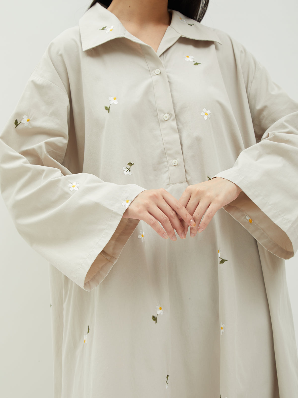 Iora Embroidery Shirt Dress