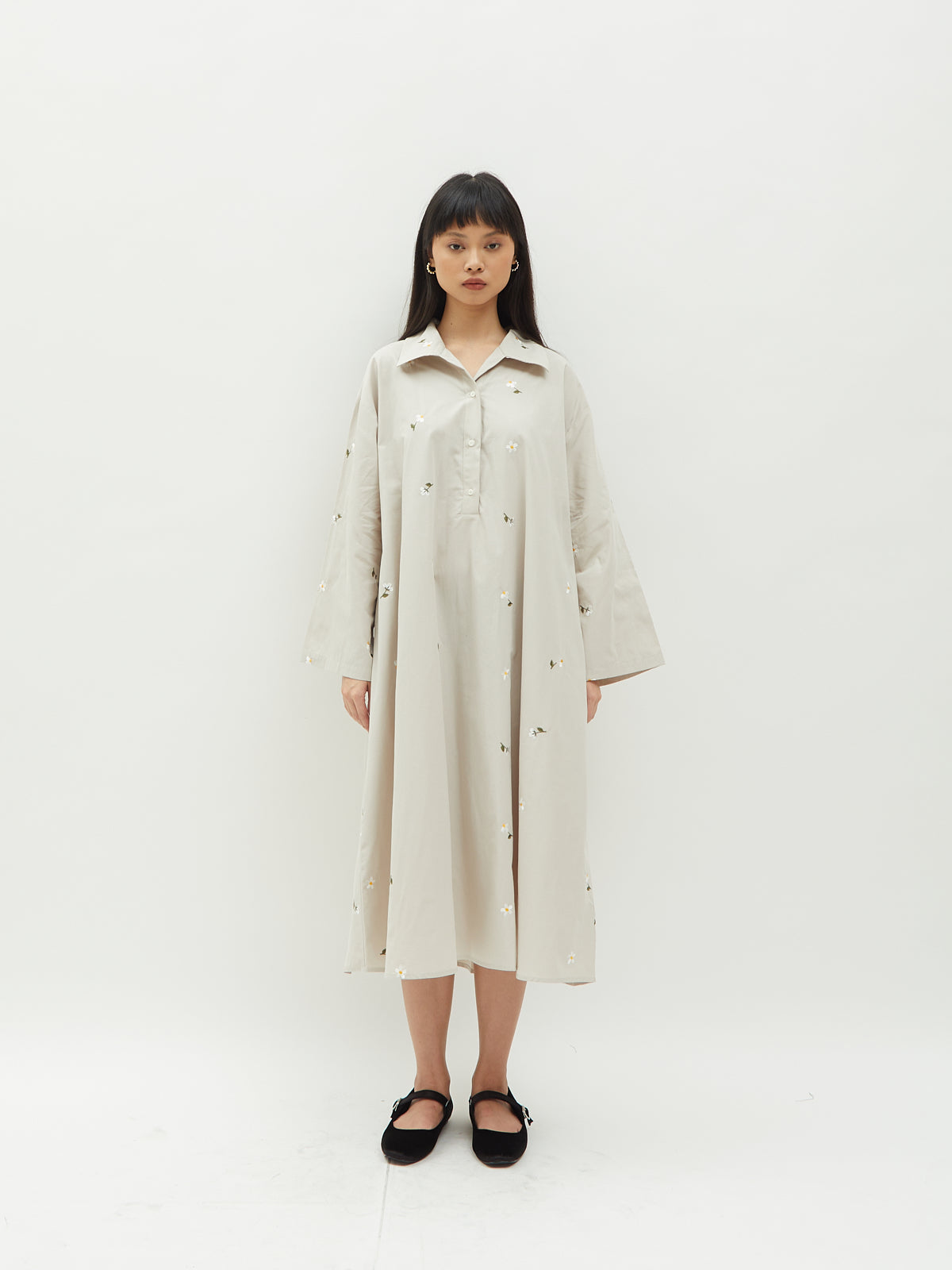 Iora Embroidery Shirt Dress