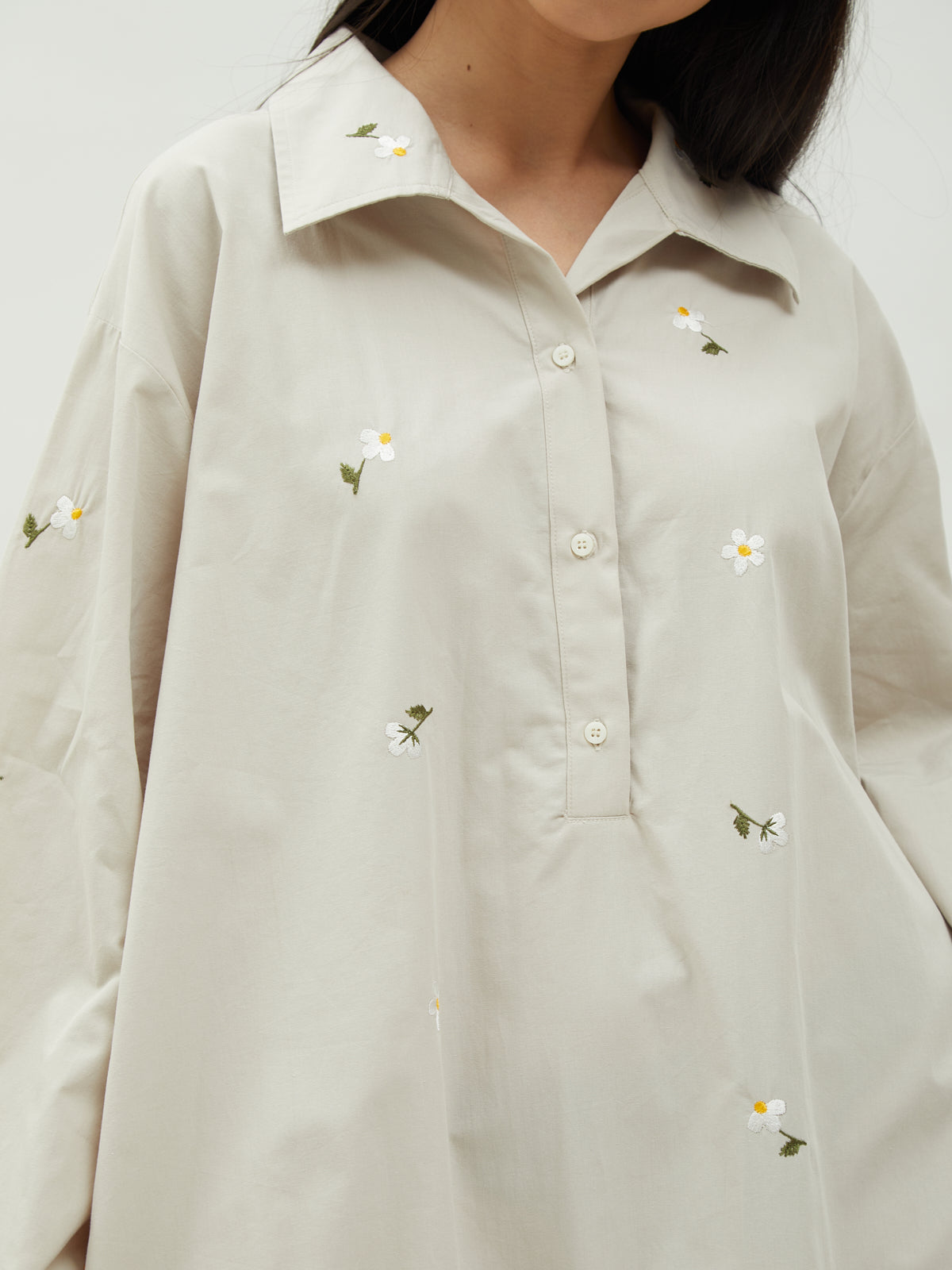 Iora Embroidery Shirt Dress