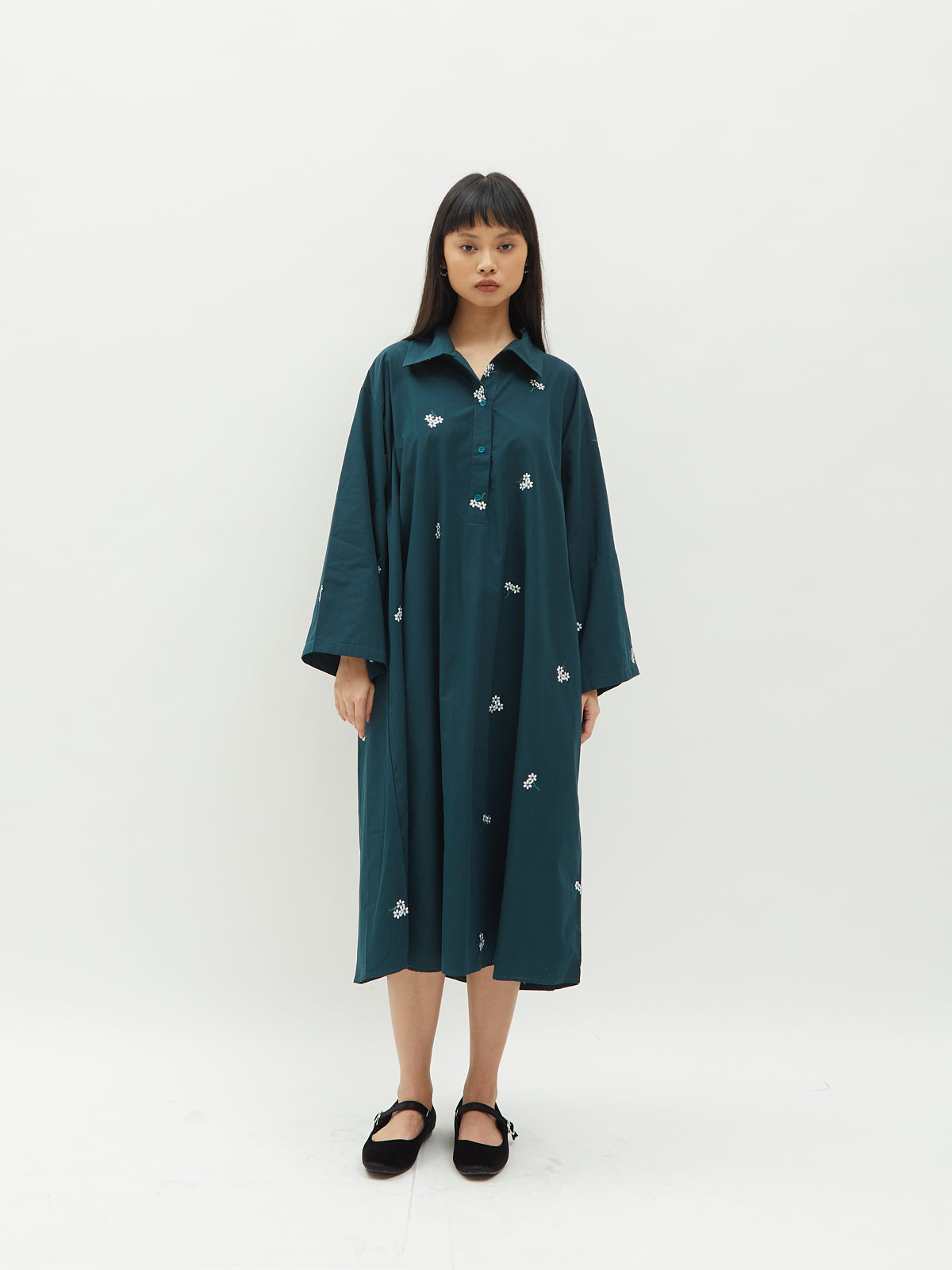 Iora Embroidery Shirt Dress