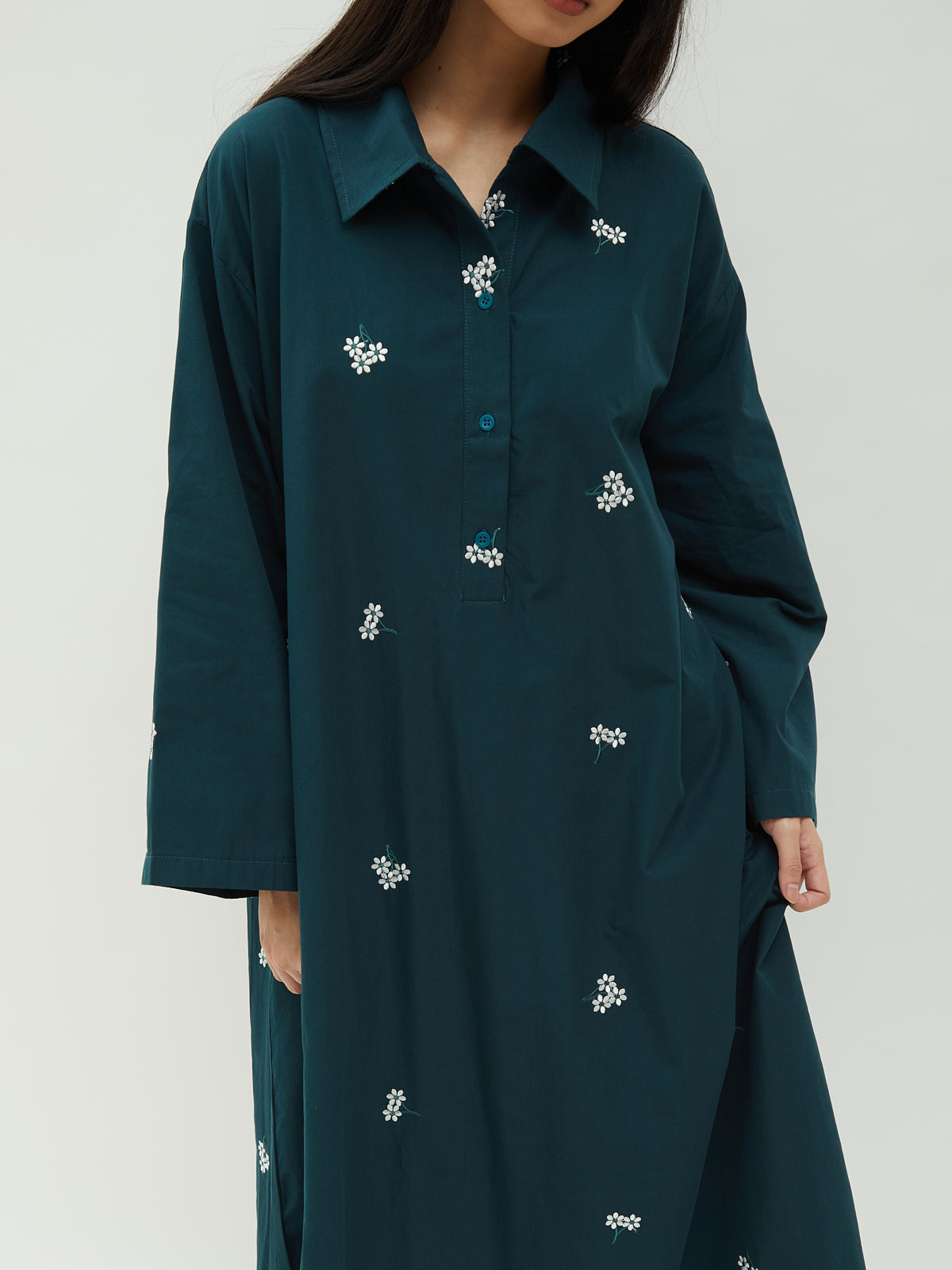 Iora Embroidery Shirt Dress