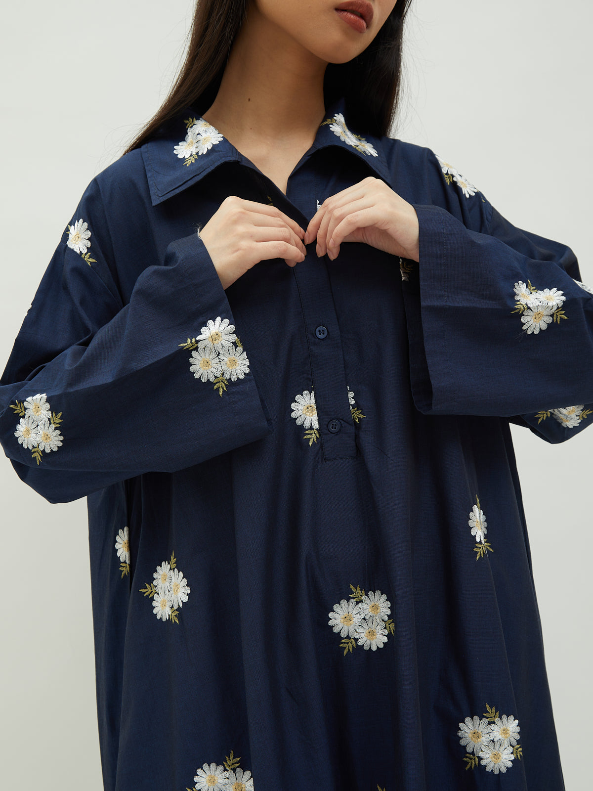 Iora Embroidery Shirt Dress