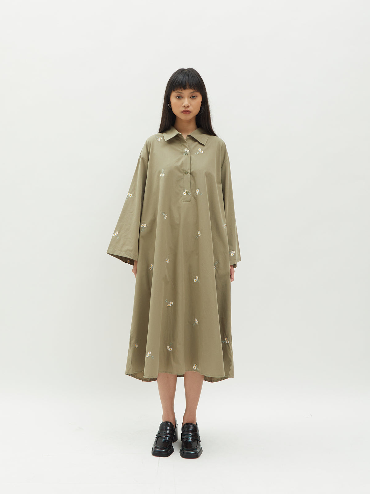 Iora Embroidery Shirt Dress