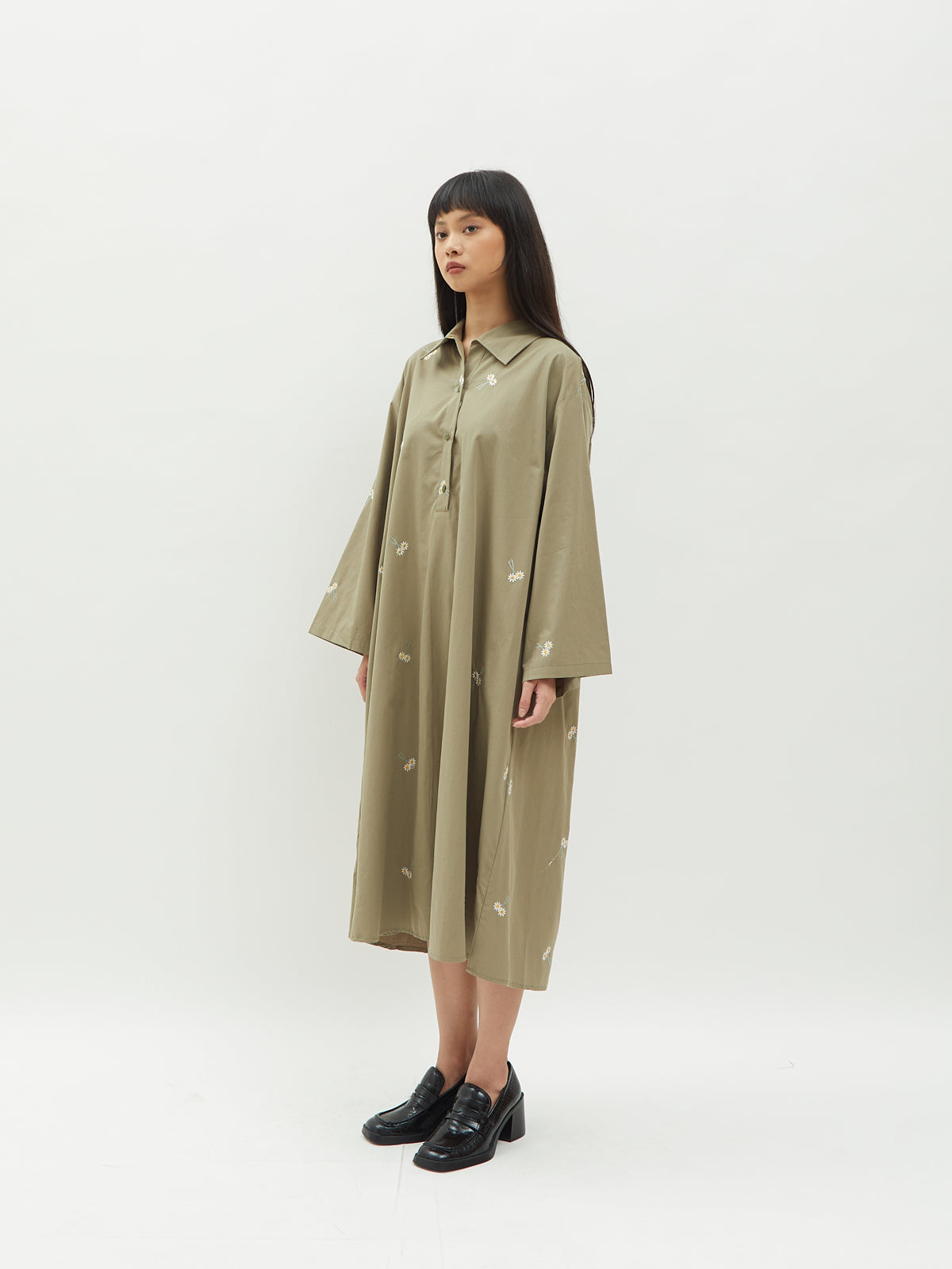 Iora Embroidery Shirt Dress