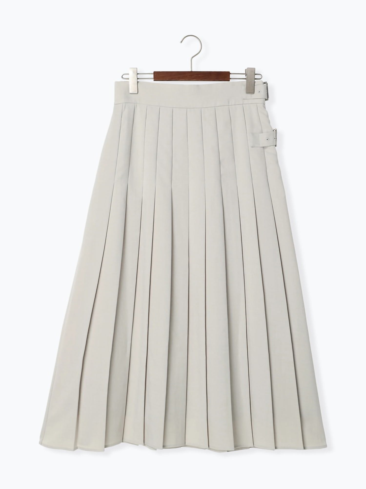 Isamori Side Belt Pleated Skirt