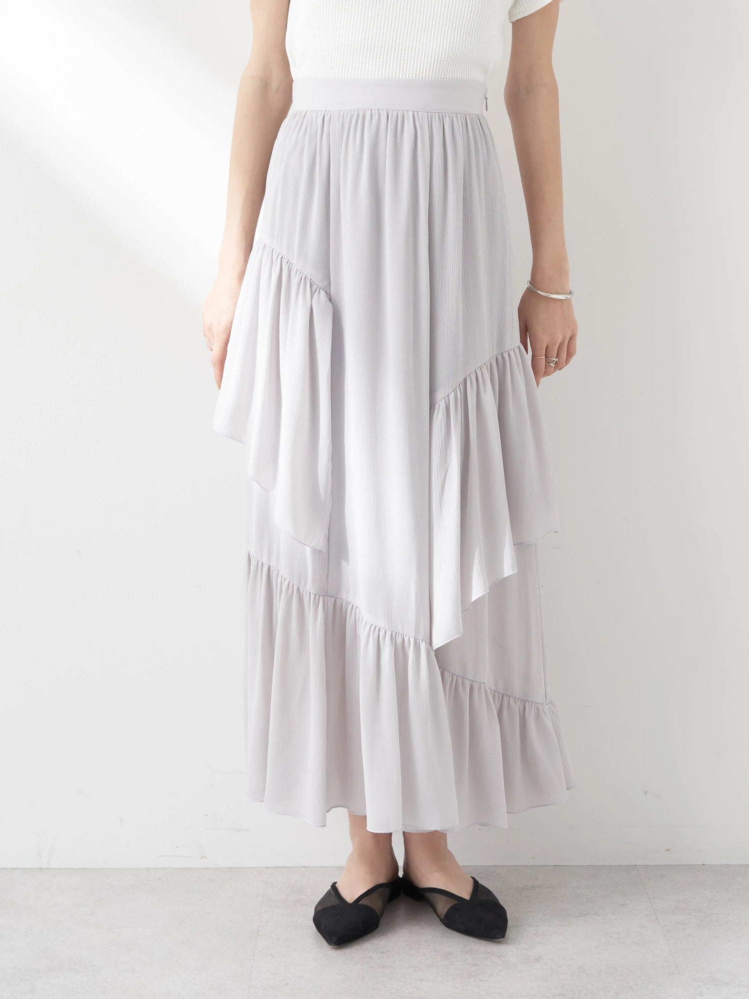 Isamu Sheer Willow Asymmetrical Skirt