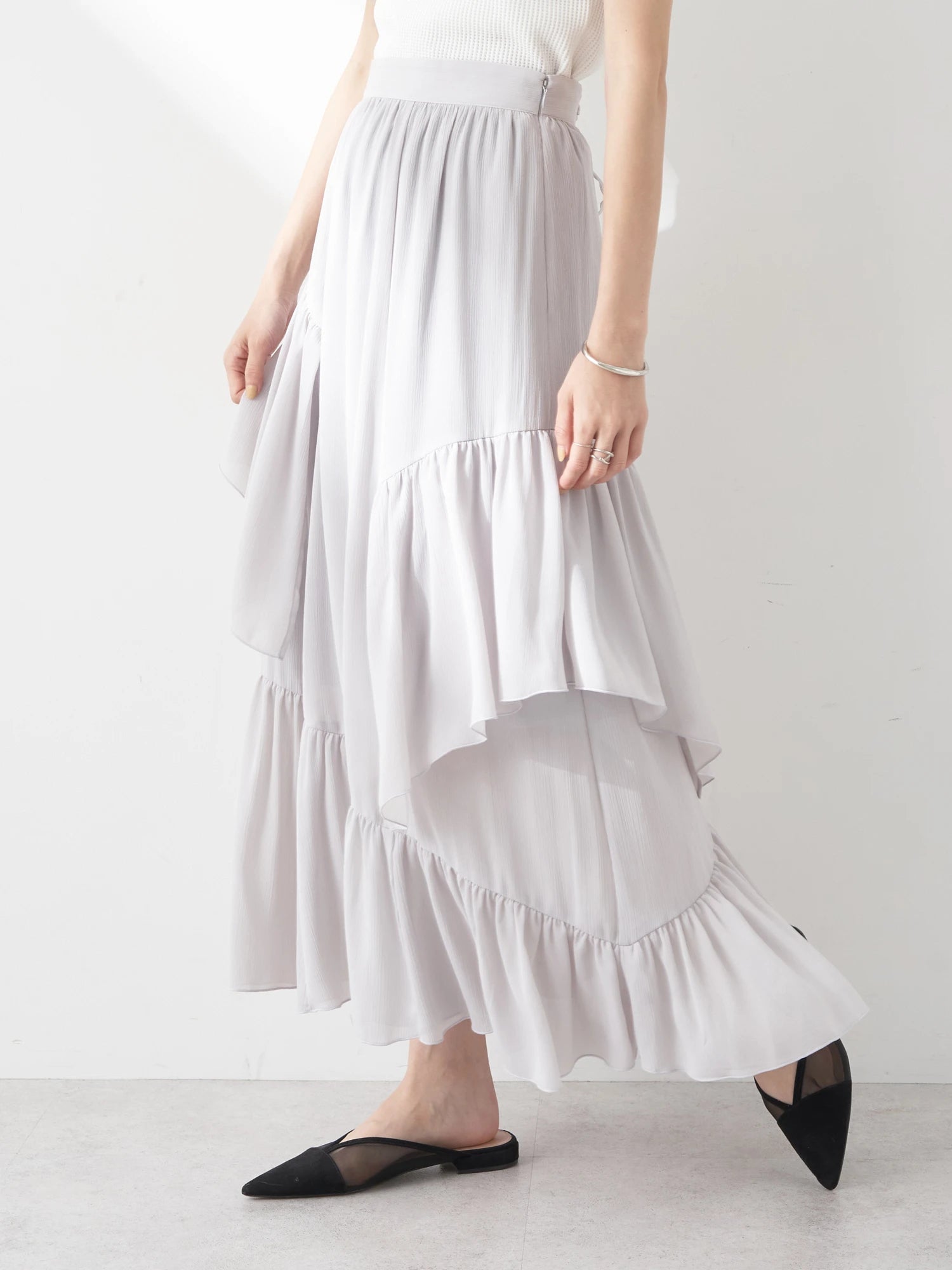 Isamu Sheer Willow Asymmetrical Skirt