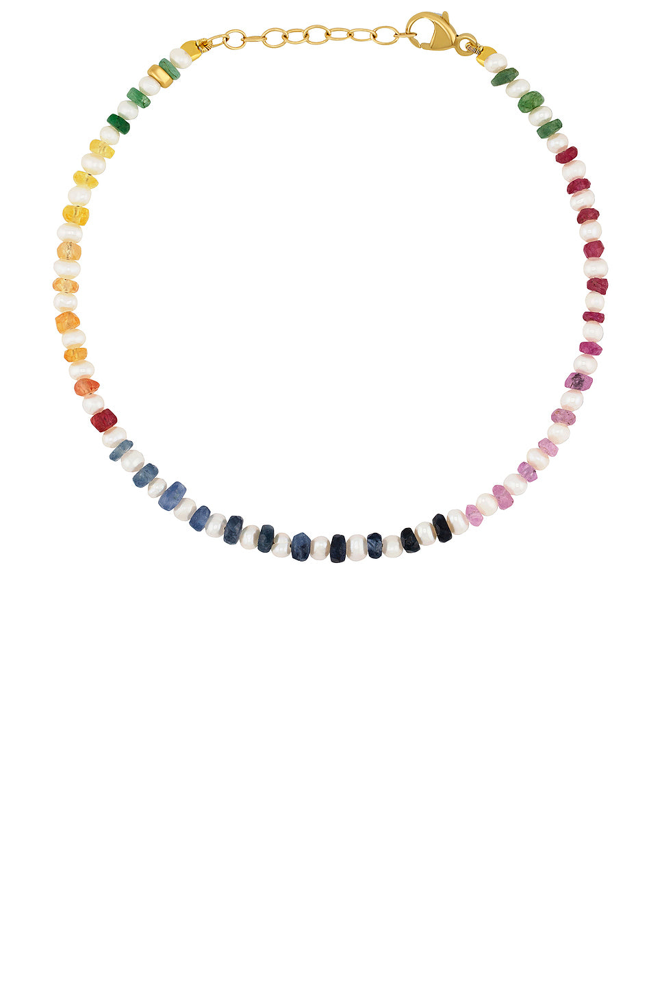 Mini Pearl Rainbow Sapphire Bracelet