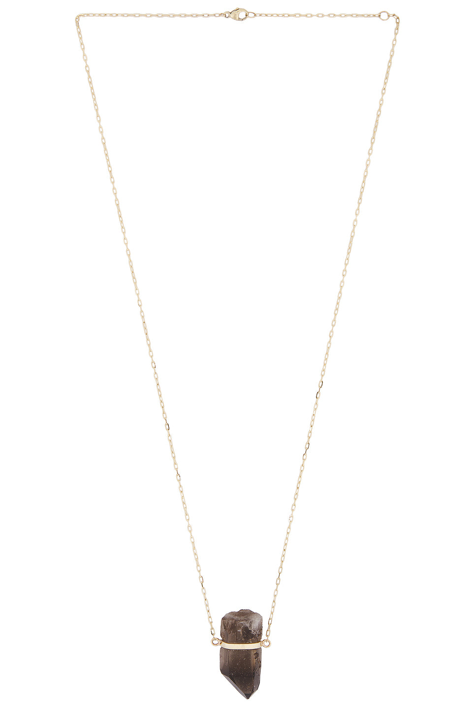 Smokey Quartz Gold Bar Necklace