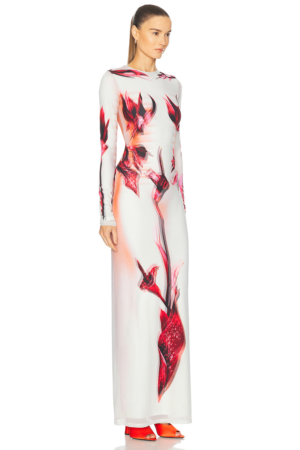 Flower Body Morphing Mariniere Long Dress