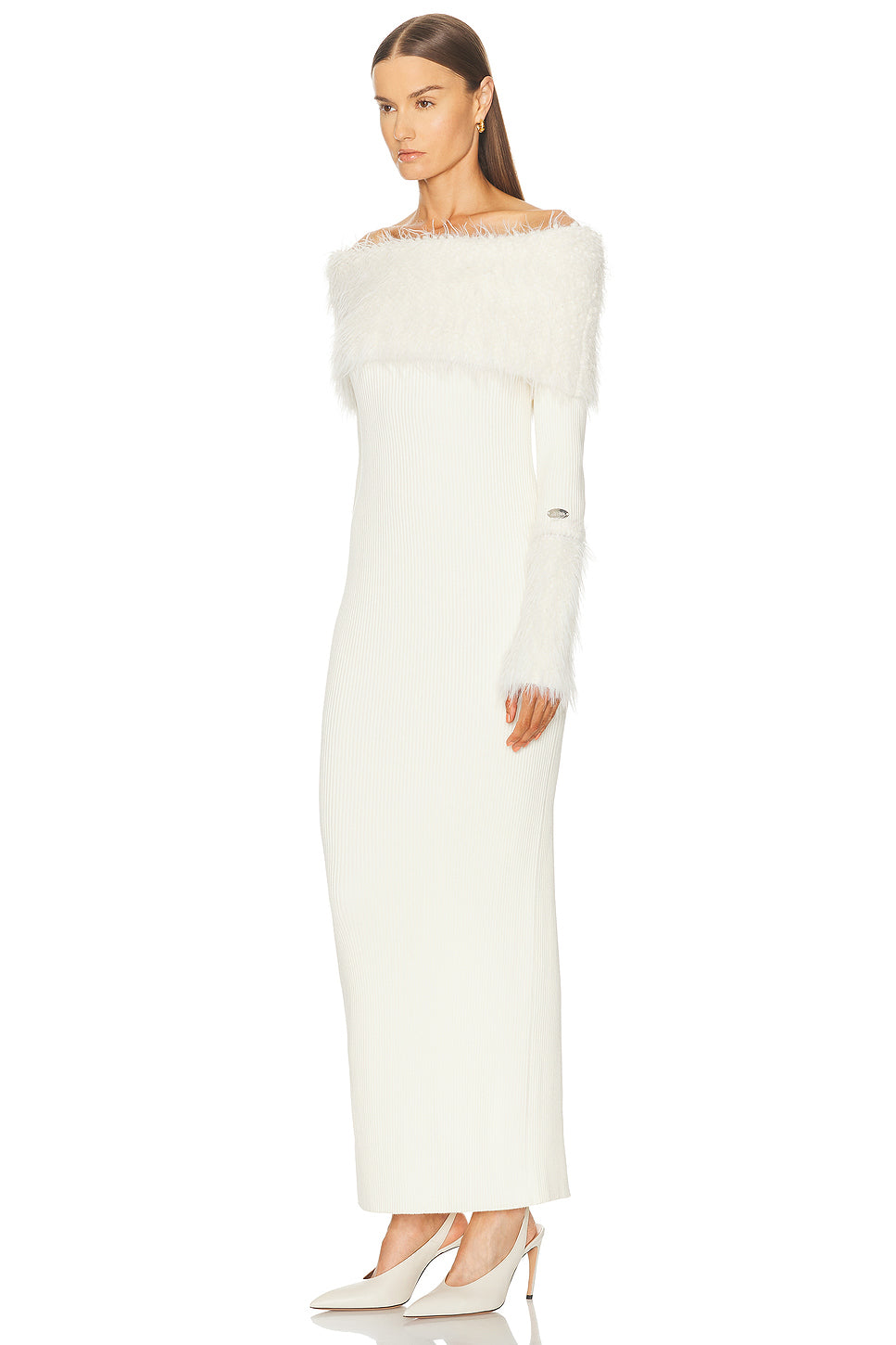 Ribbed Hairy Long Dress