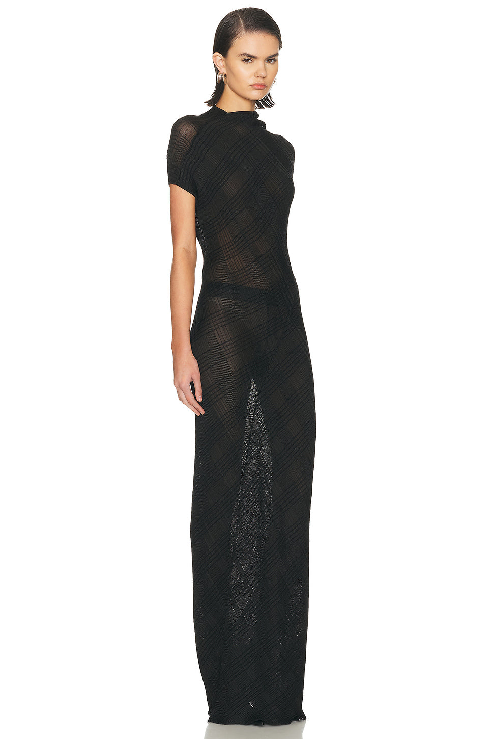 Stripes Bias Long Dress