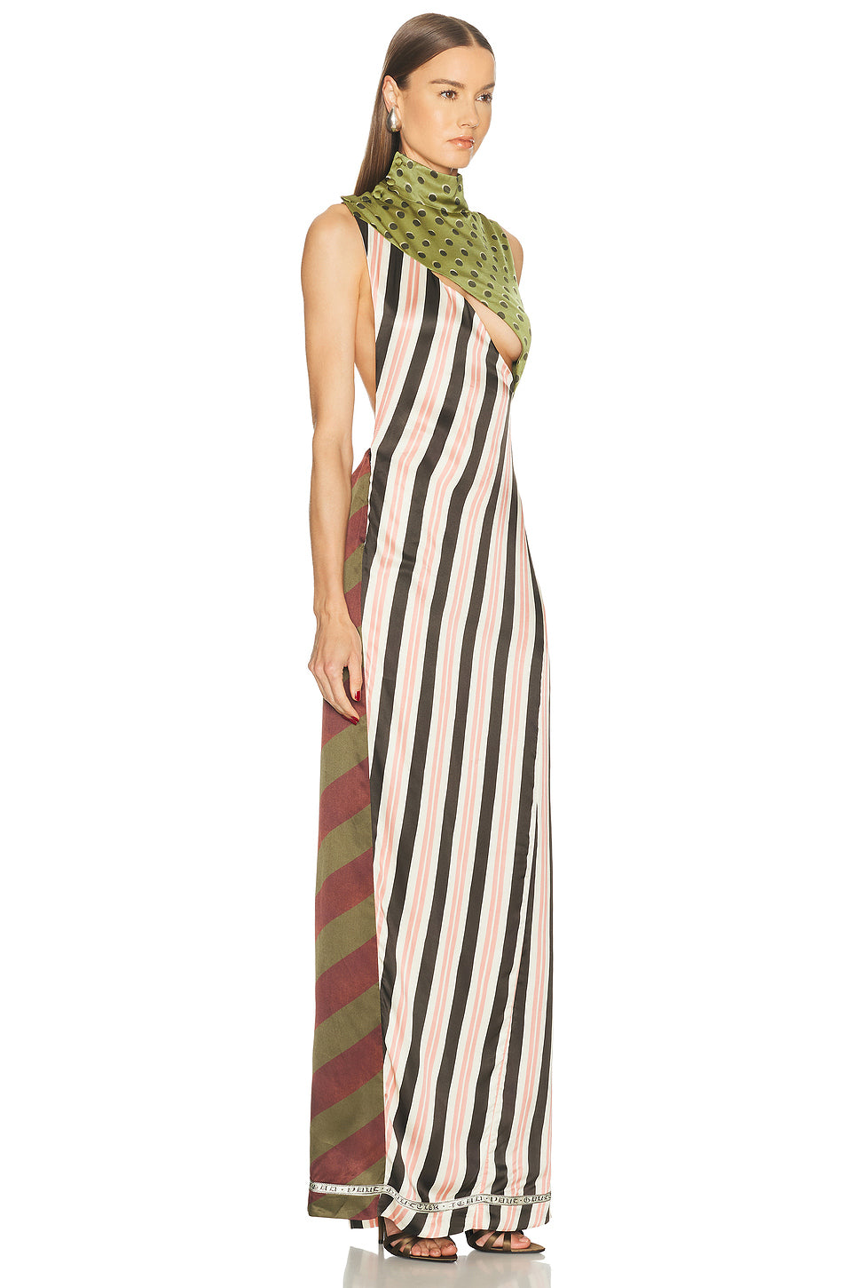 Patchwork Long Sleeveless Dress