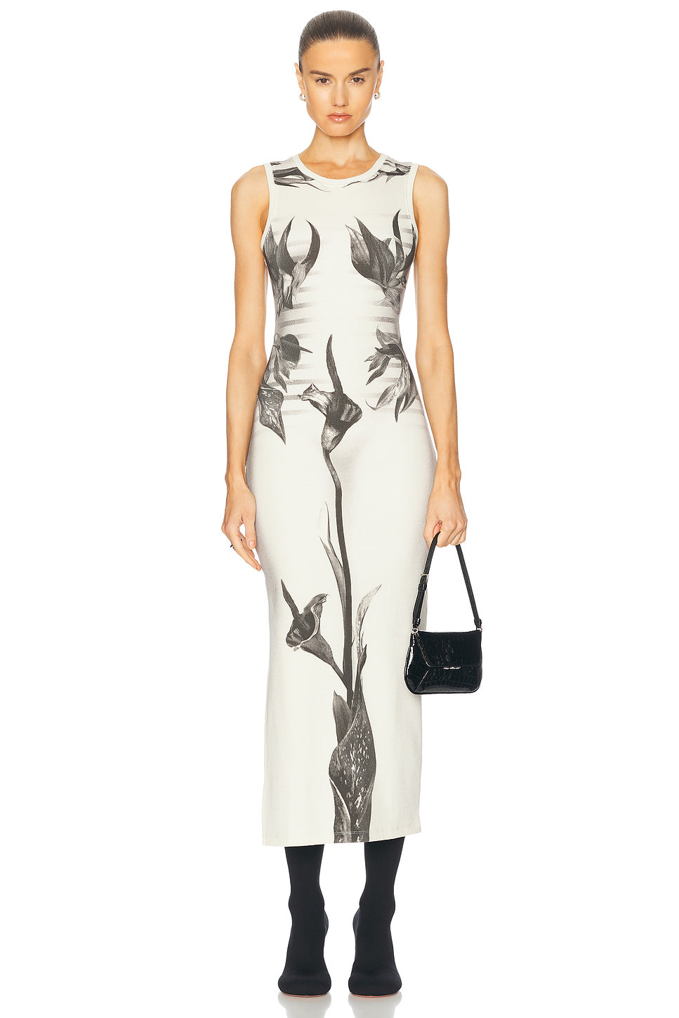 Flower Body Morphing Mariniere Long Dress