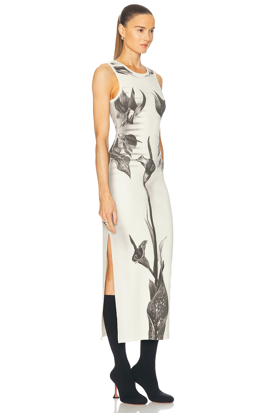 Flower Body Morphing Mariniere Long Dress