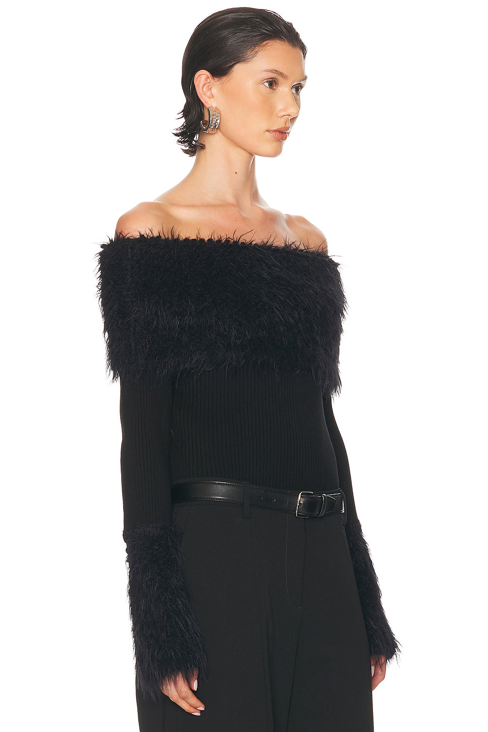 Ribbed Hairy Sweater