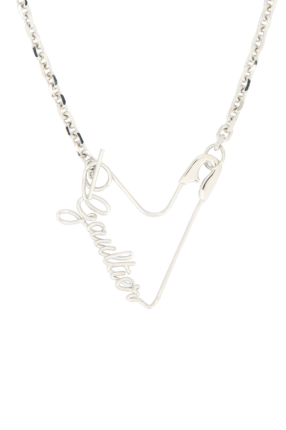 Heart Safety Pin Necklace