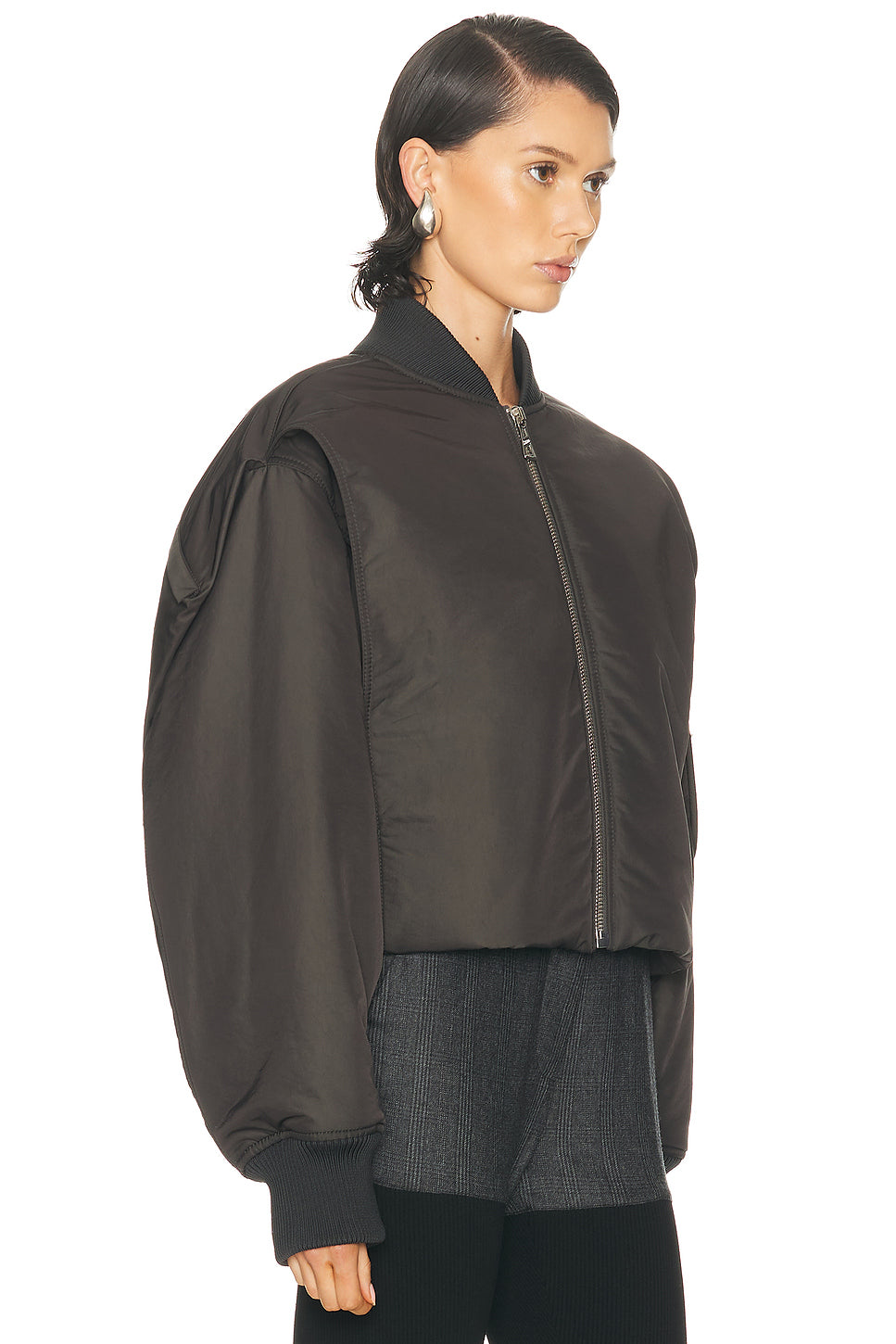 Hidden Hood Detail Bomber Jacket