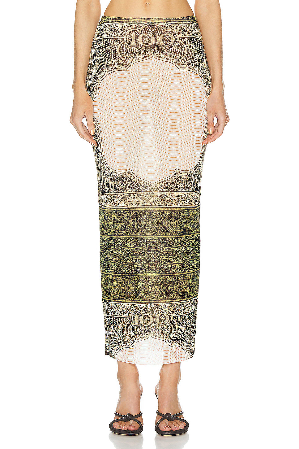 Cartouche Mesh Long Skirt