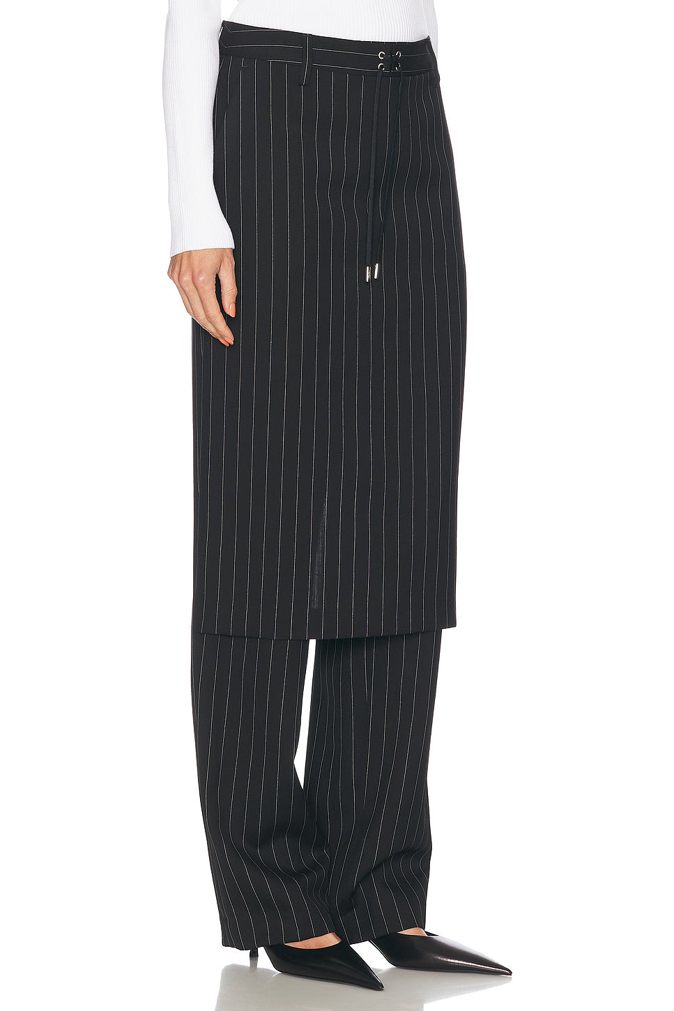Pinstripe Tailored Pant Skirt