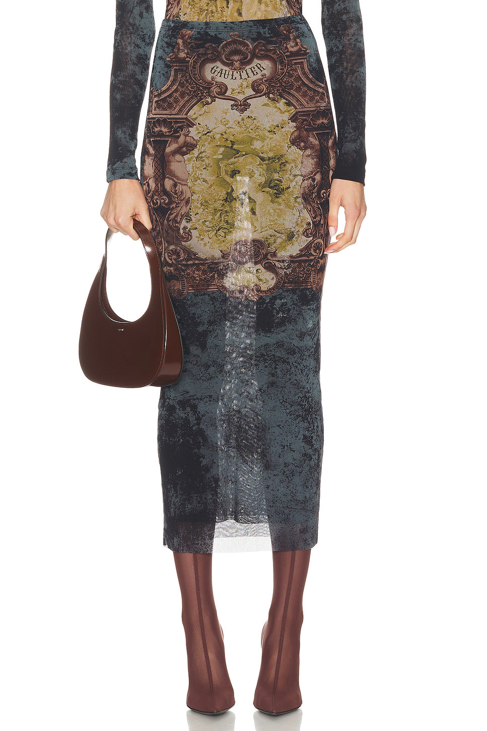 Medaillon Printed Long Skirt