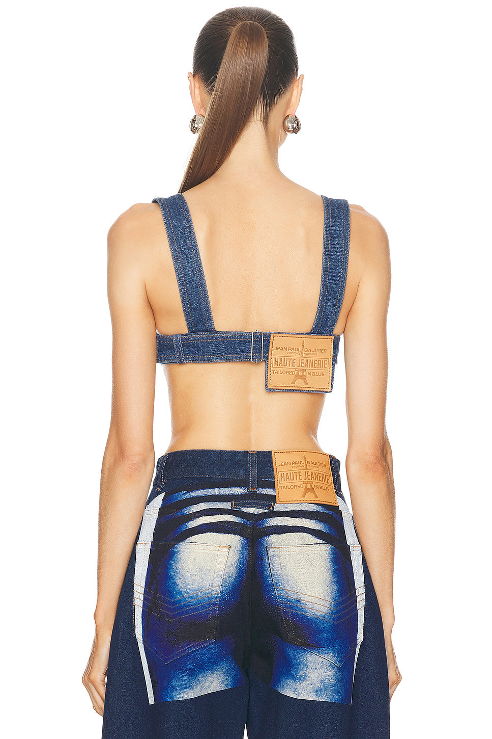 Overalls Buckles Denim Bra Top