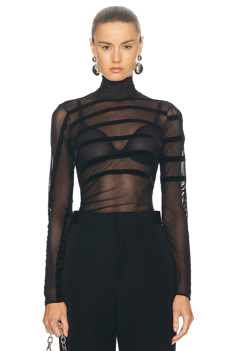 Gaultier & Mariniere Drapped Mesh Bodysuit