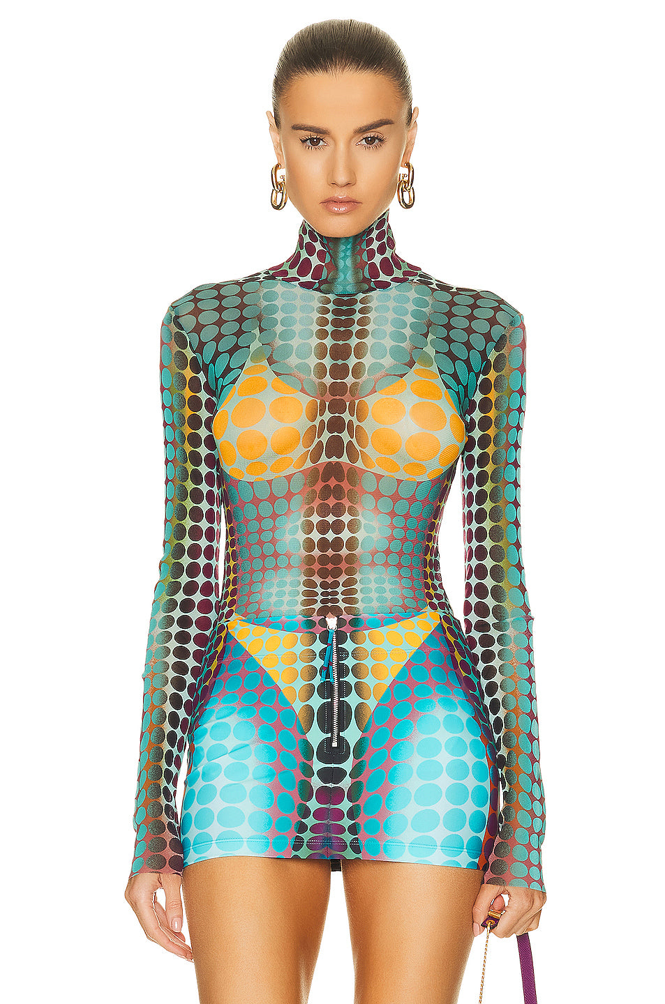 High Neck Long Sleeve Top