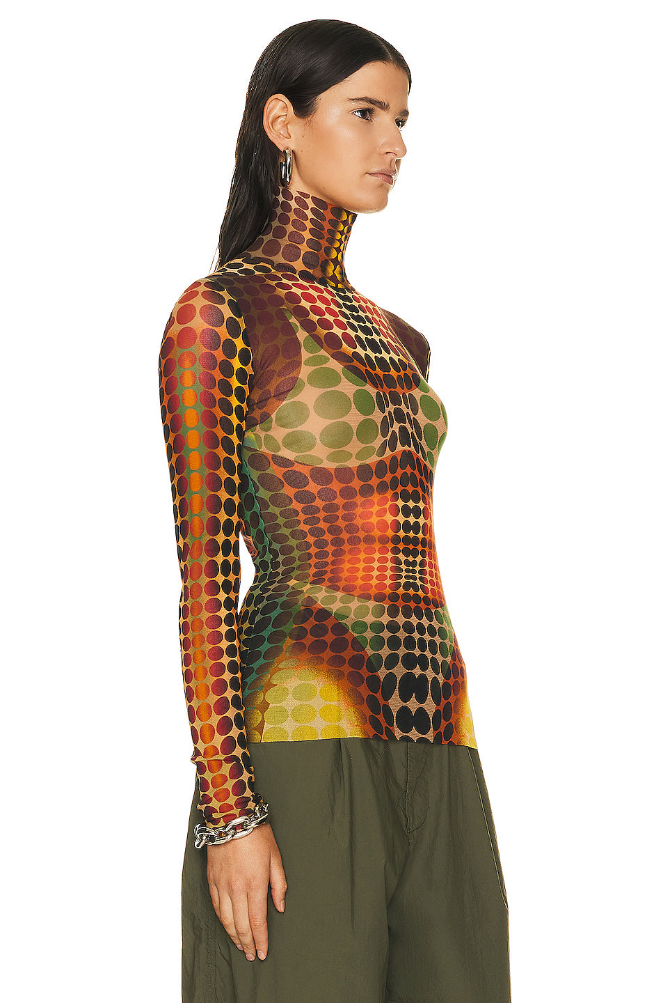 High Neck Long Sleeve Top