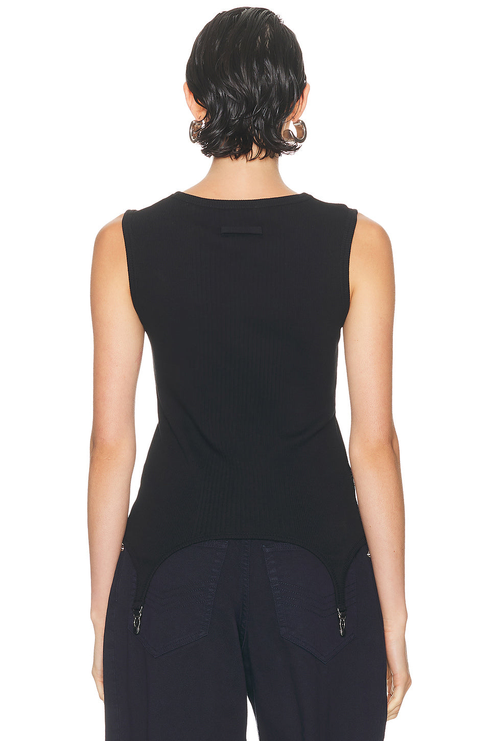 Lingerie Garter Ribbed Tank Top