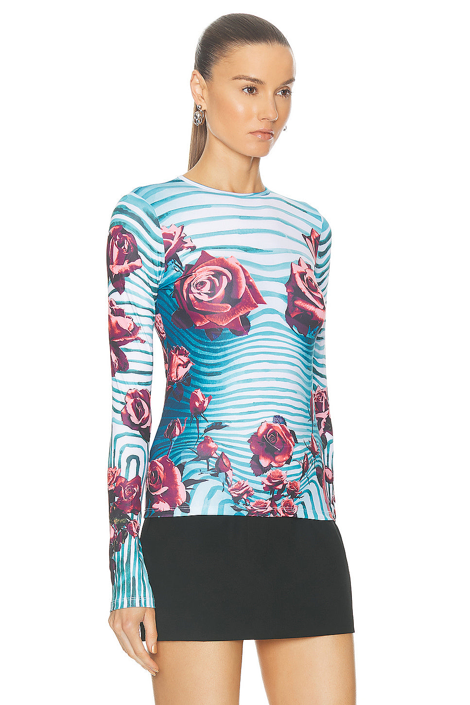 Flower Body Morphing Long Sleeve Top