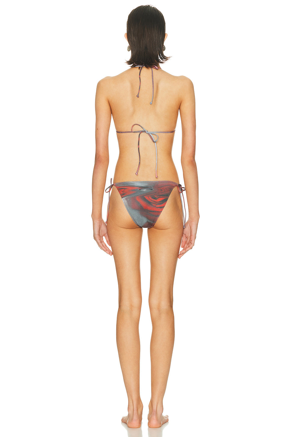 Blurry Roses Printed Bikini Set