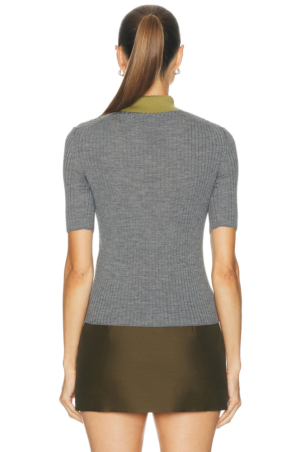 Short Sleeve Polo Sweater