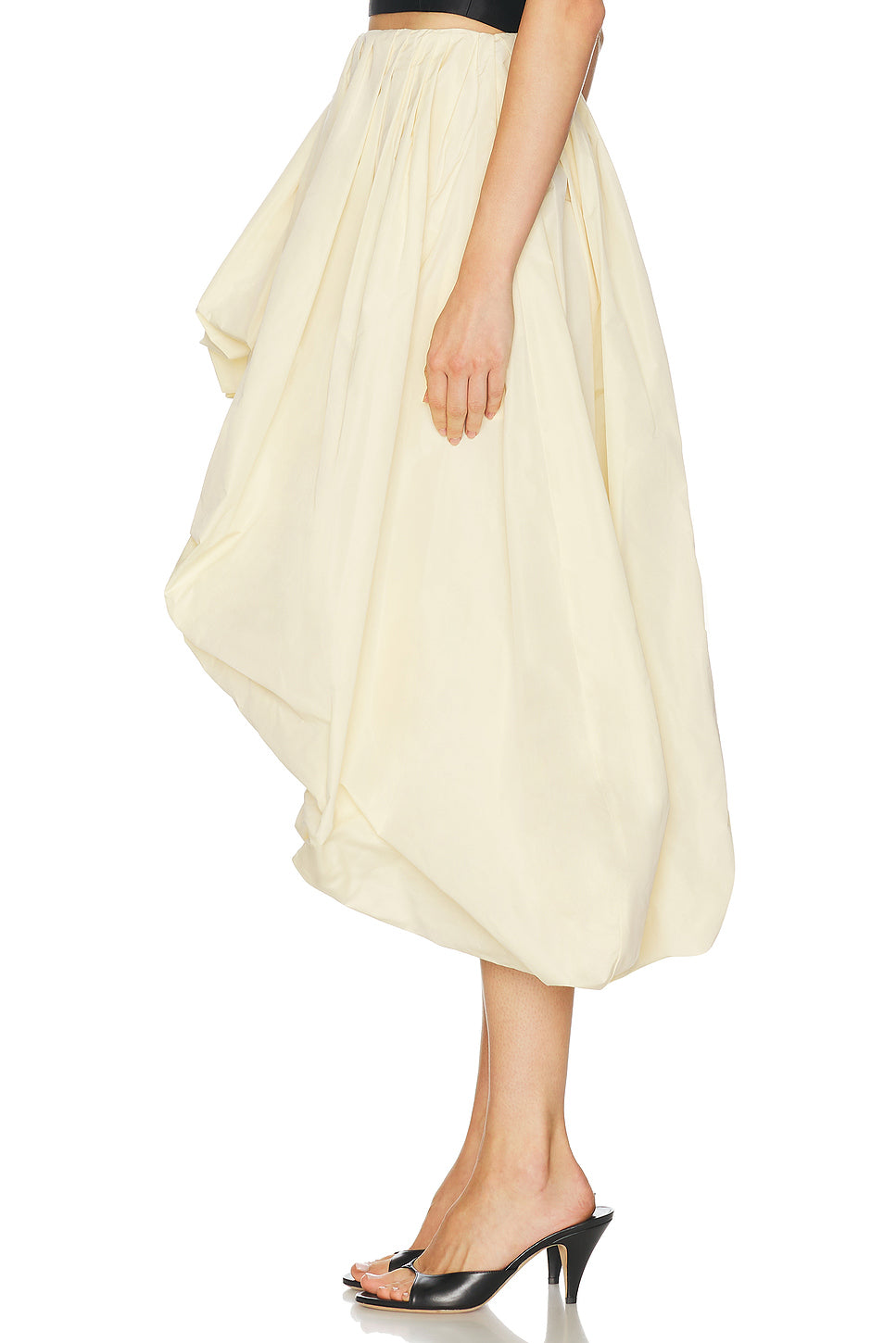 Asymmetrical Draped Midi Skirt