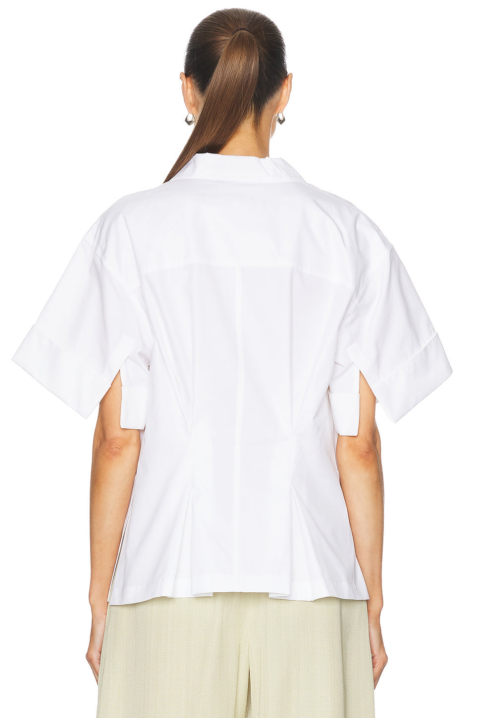 Cropped Cotton Poplin Shirt