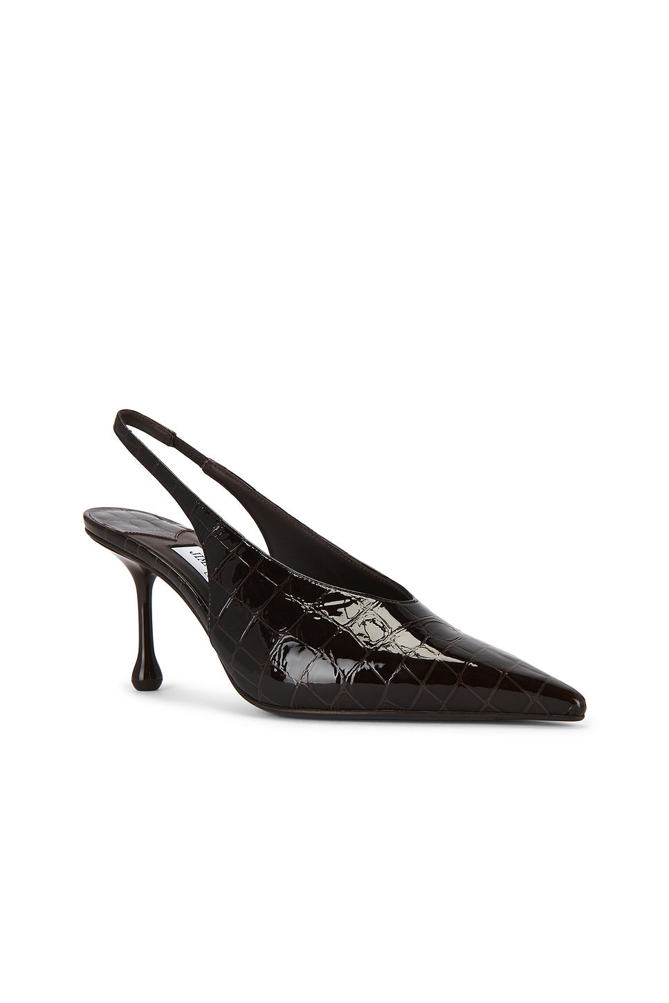 Isa Shiny Croc Embossed Leather 95 Slingback