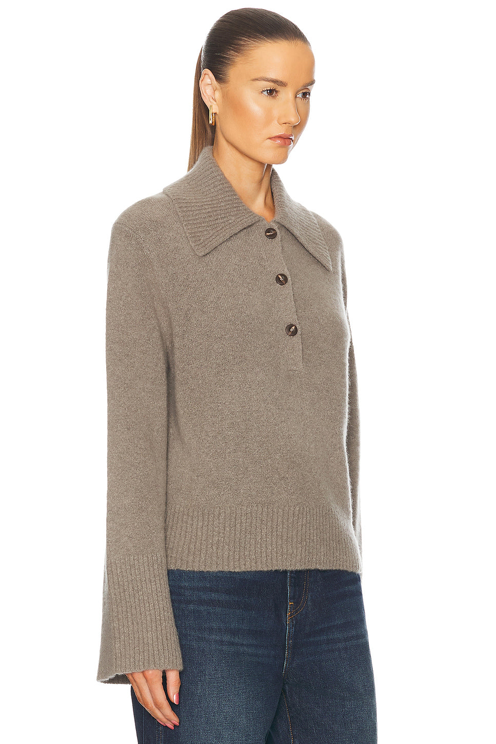 Cashmere Stevie Polo Sweater