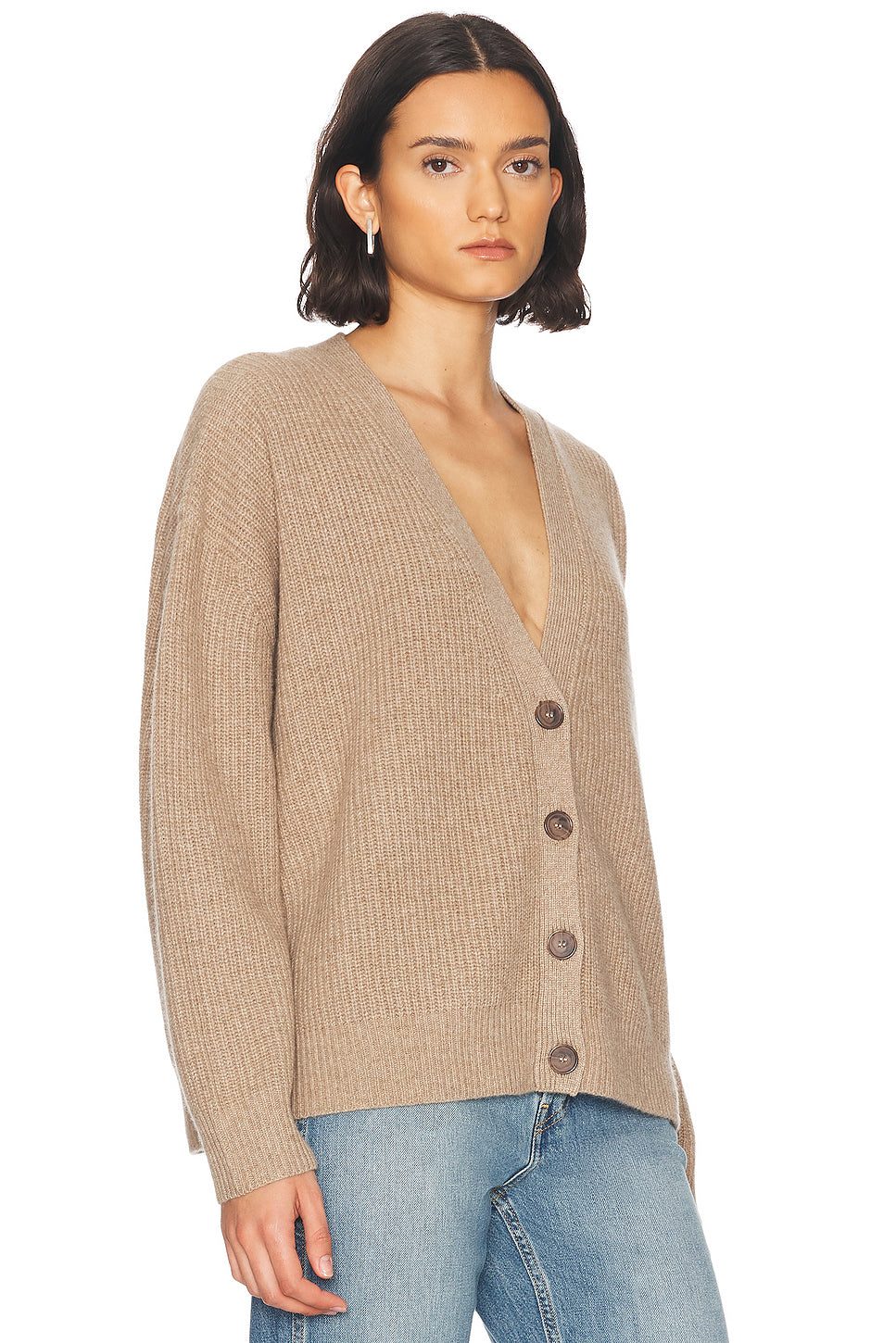 Cropped Cashmere Cocoon Cardigan