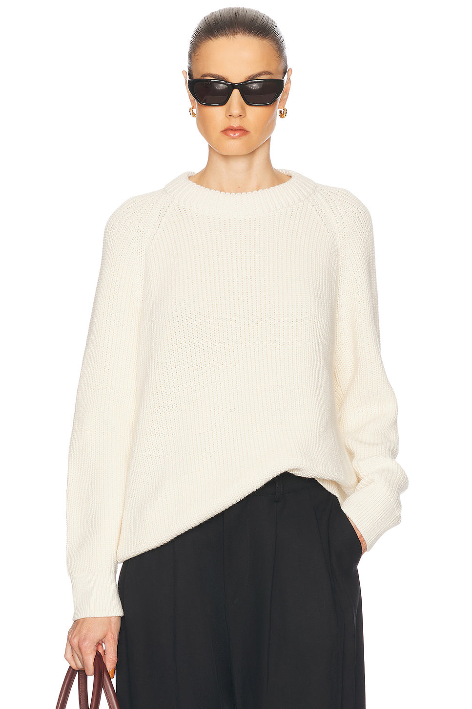 Oversized Cotton Fisherman Sweater